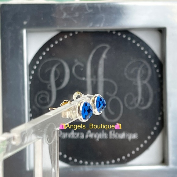 New Pandora September Birthstone Droplets Earrings - Picture 7 of 9